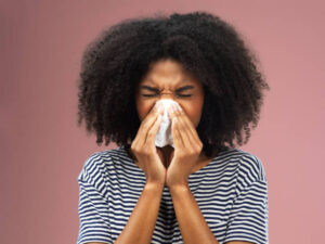 African American Woman with a Cold
